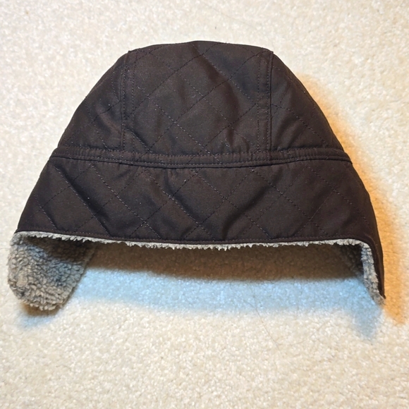 Janie and Jack Brown Quilted Sherpa Trapper Hat - Picture 3 of 5